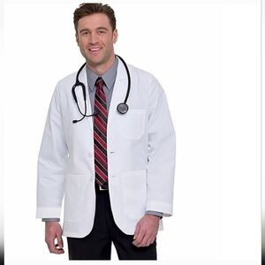 LANDAU Men's White Lab Jacket-3200 Size 32 Unisex  NWT!